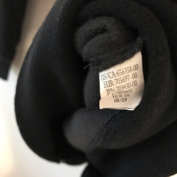 Gap Body Velour Black Zip up Sweater with Hood - Picture 7 of 7